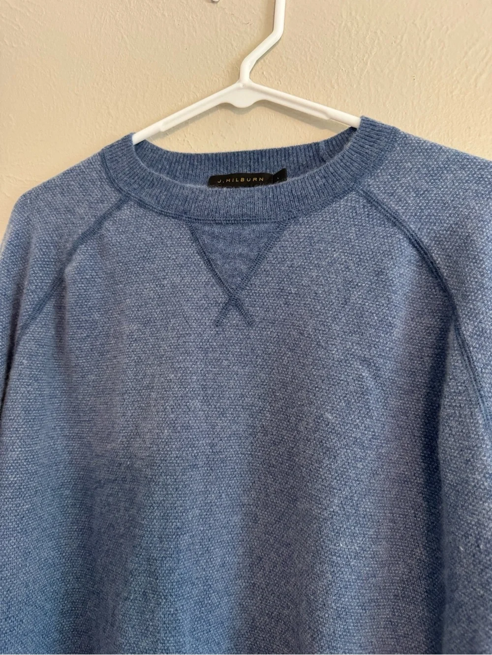 J. Hilburn Men’s Wool and Cashmere Blend Crewneck Sweater